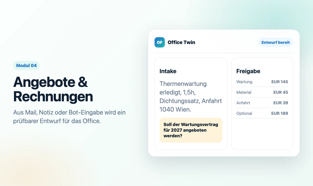 Angebote und Rechnungen Vorschau